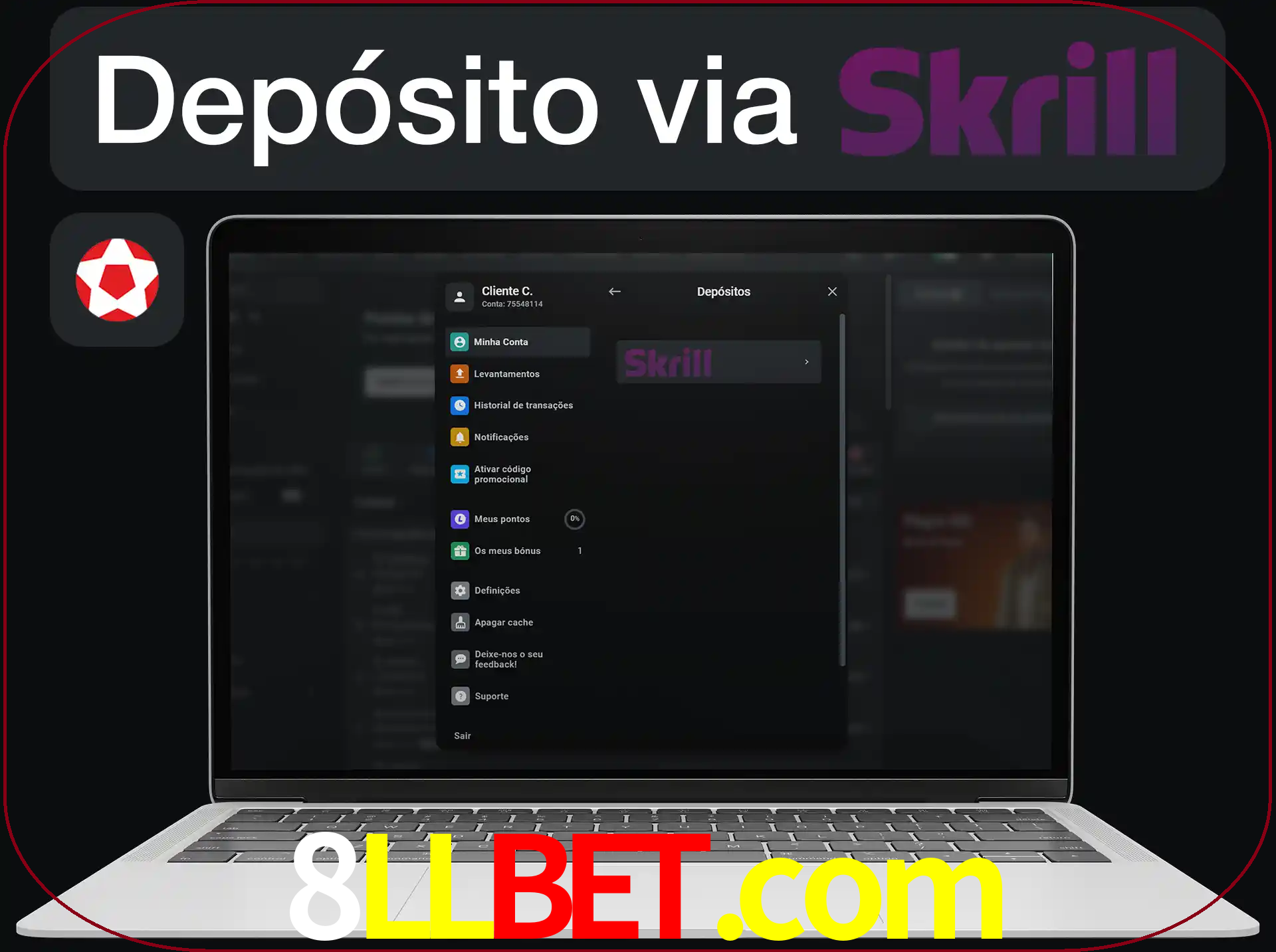 Fazer depósitos com Skrill.