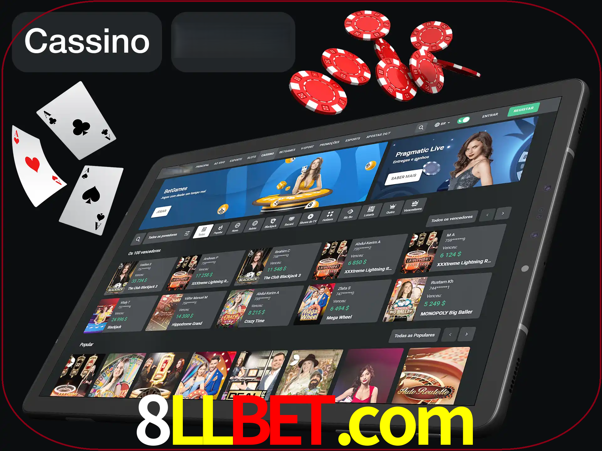 Jogue vários jogos de cassino em nosso cassino.